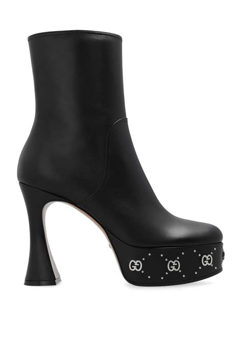 gucci platform boots women's|gucci platform wedge ankle boots.